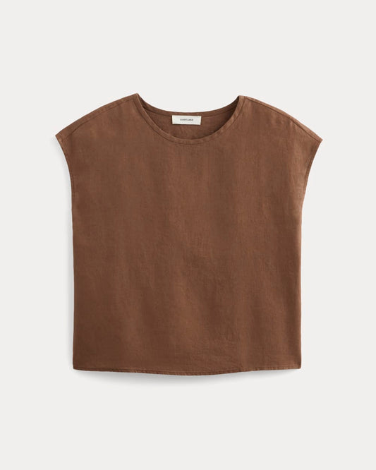 The Muscle Top in Linen | Cedarwood