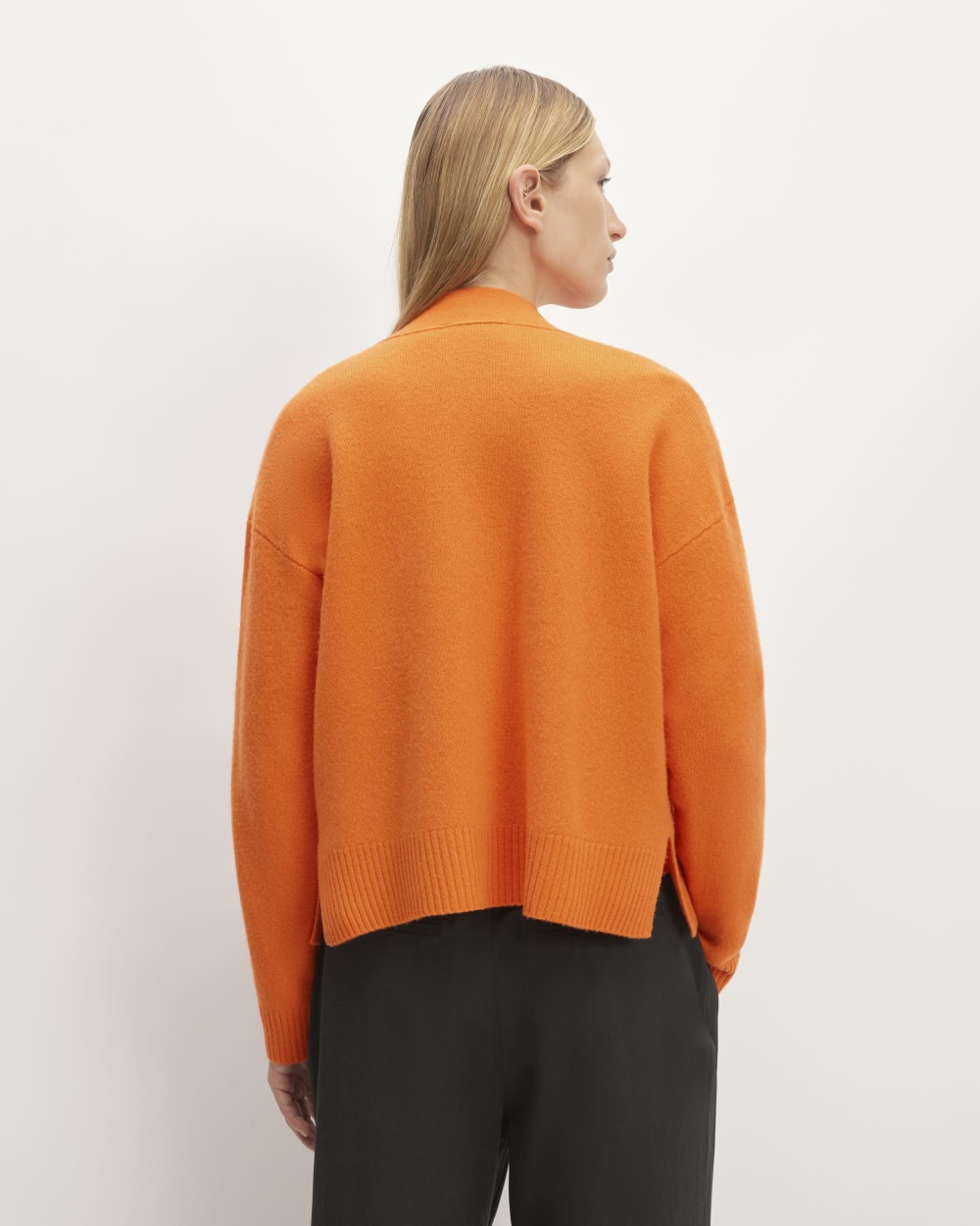 The Good Merino Wool Cardigan | Orange