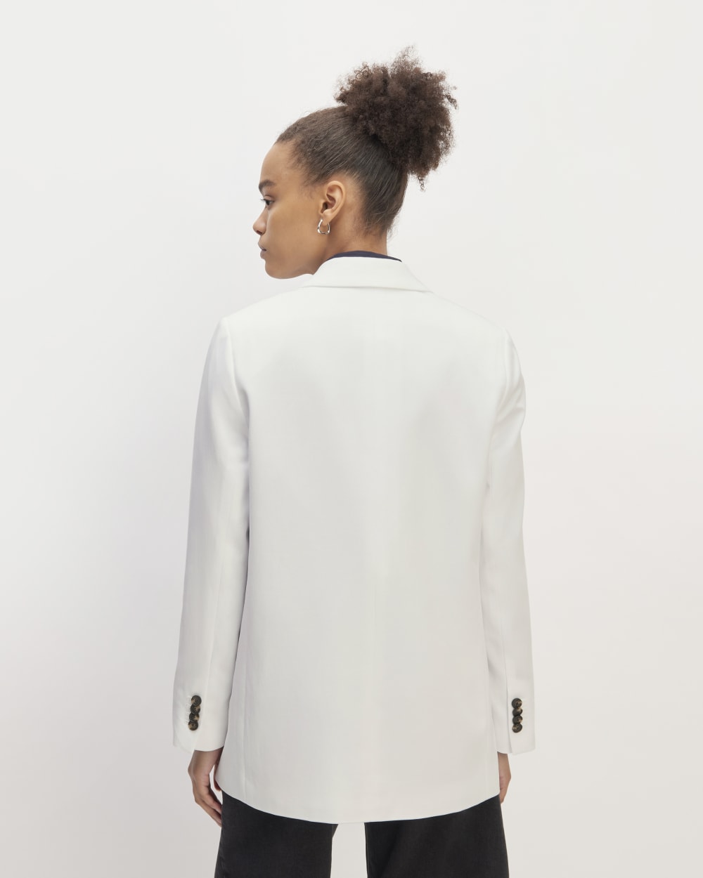 The Oversized Blazer in Buttersmooth | White