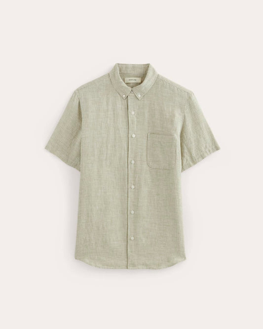 The Classic Short-Sleeve Shirt in Linen | Elm Gingham