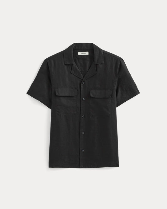 The Resort Shirt in Linen | Black