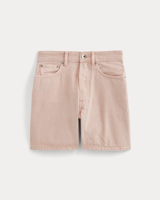 The A-Line Denim Short | Garment-Dyed Pink