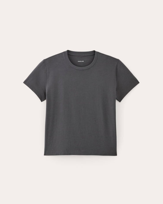 The Box-Cut Tee in Essential Cotton | Graphite | No Pocket