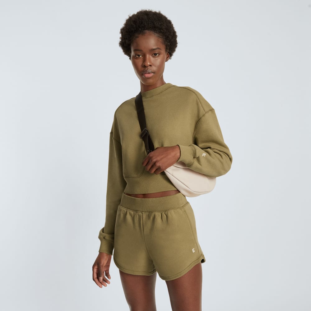 The Organic Cotton Cropped Crew | Fennel Seed