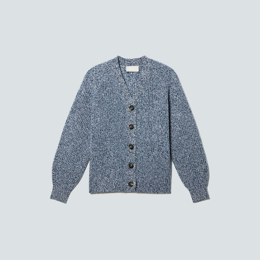 The Felted Merino Cardigan | Dark Mallard / Oat Twist