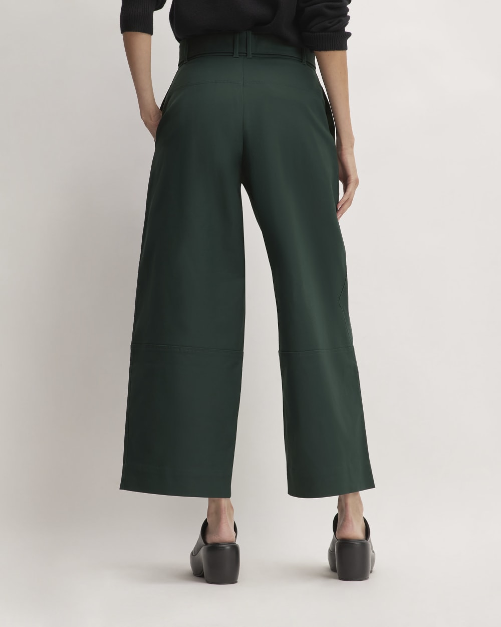 The Structured Cotton Belted Pant | Scarab