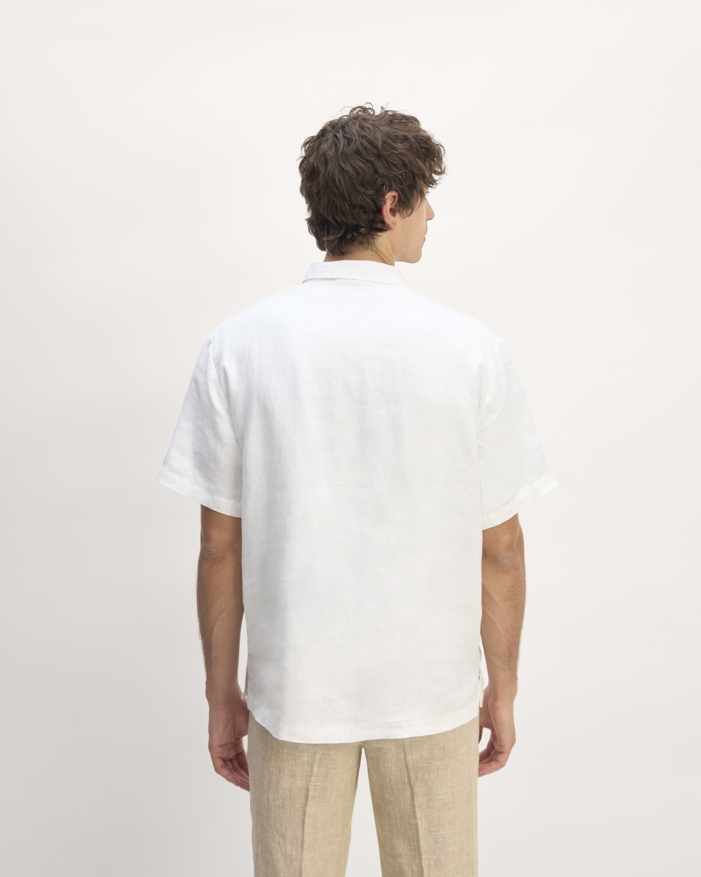 The Linen Short-Sleeve Popover Shirt | White
