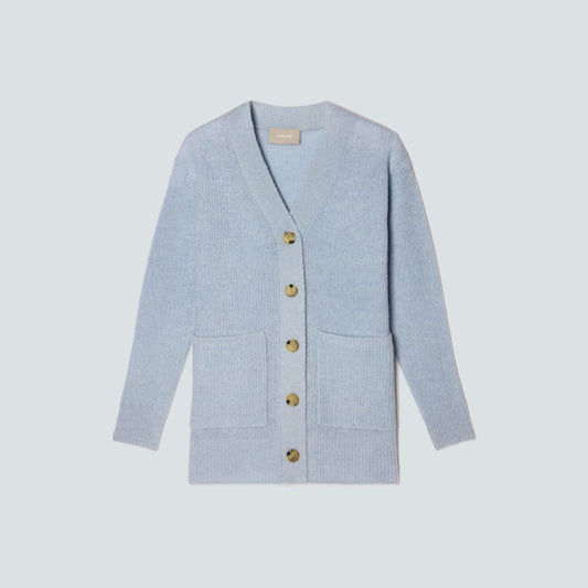 The Oversized Alpaca Pocket Cardigan | Mist
