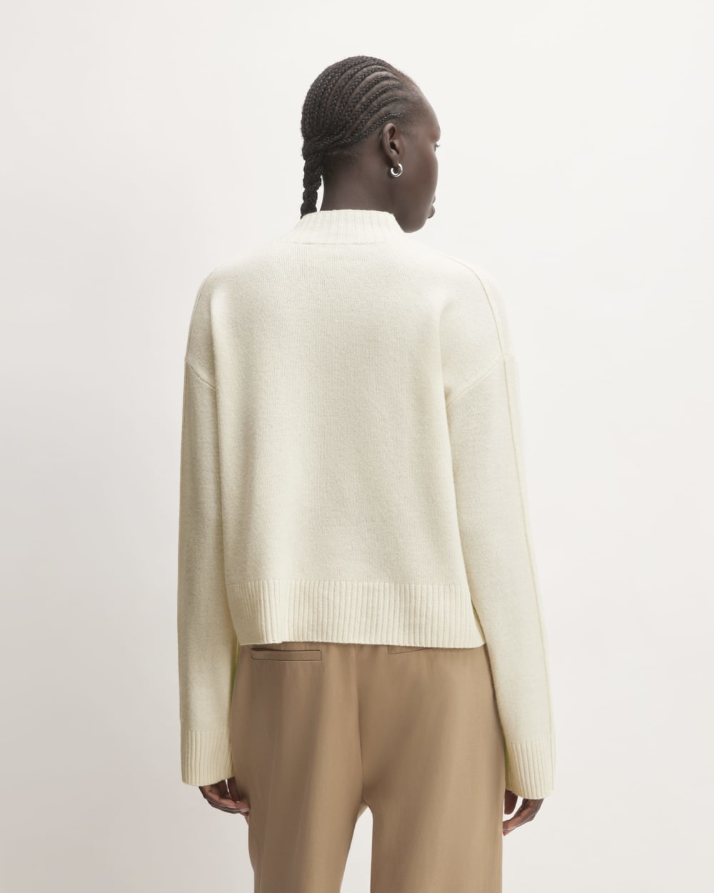 The Good Merino Wool Mockneck Sweater | Bone