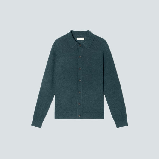The Merino-Blend Sweater Polo | Deep Teal