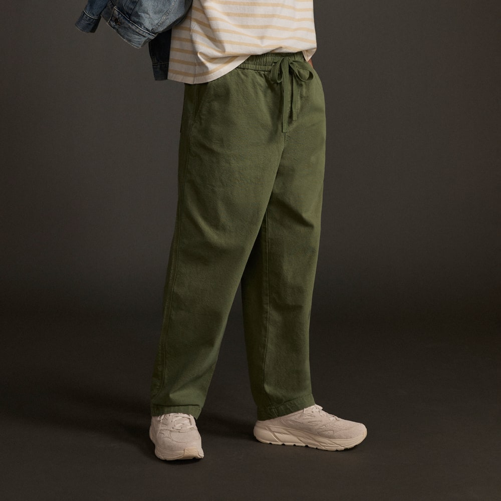 The Canvas Organic Cotton Drawstring Pant | Forest Green