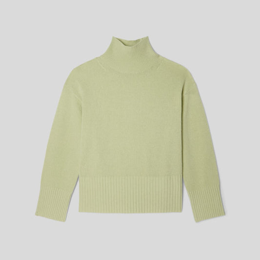 The Cashmere Oversized Turtleneck | Seafoam Green