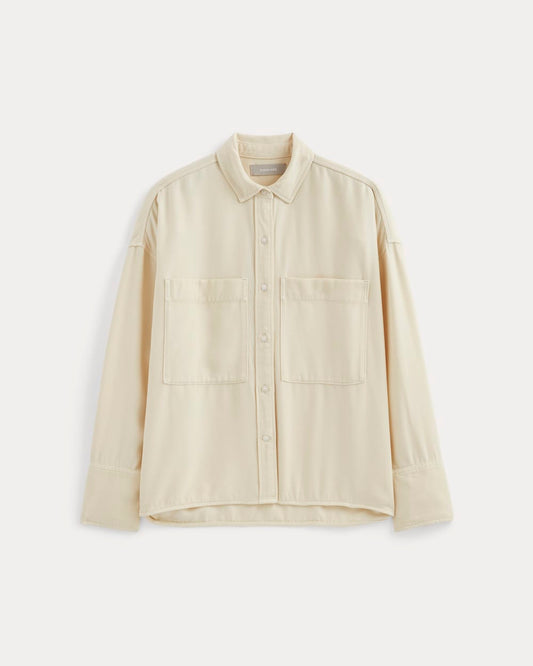 The Boxy Overshirt in Buttersoft | Parchment