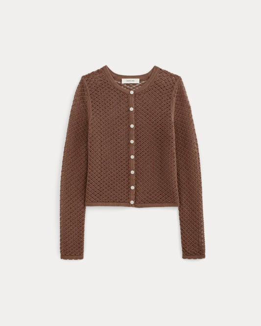 The Lace Knit Cardigan | Mocha