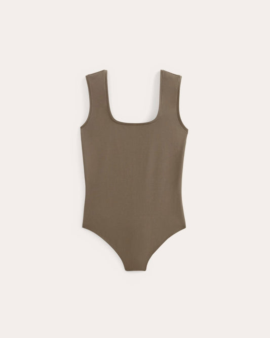 The Form Square-Neck Bodysuit | Deep Taupe