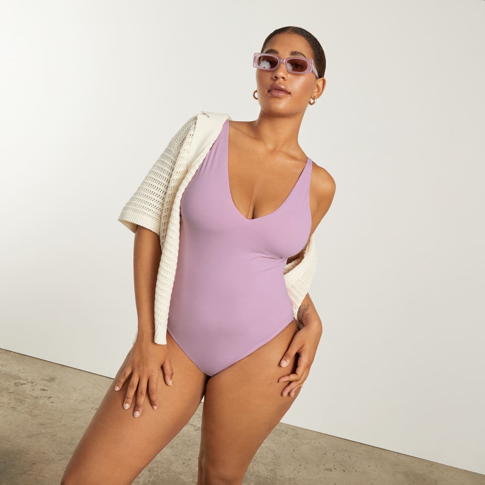 The V-Neck One-Piece | Lilac