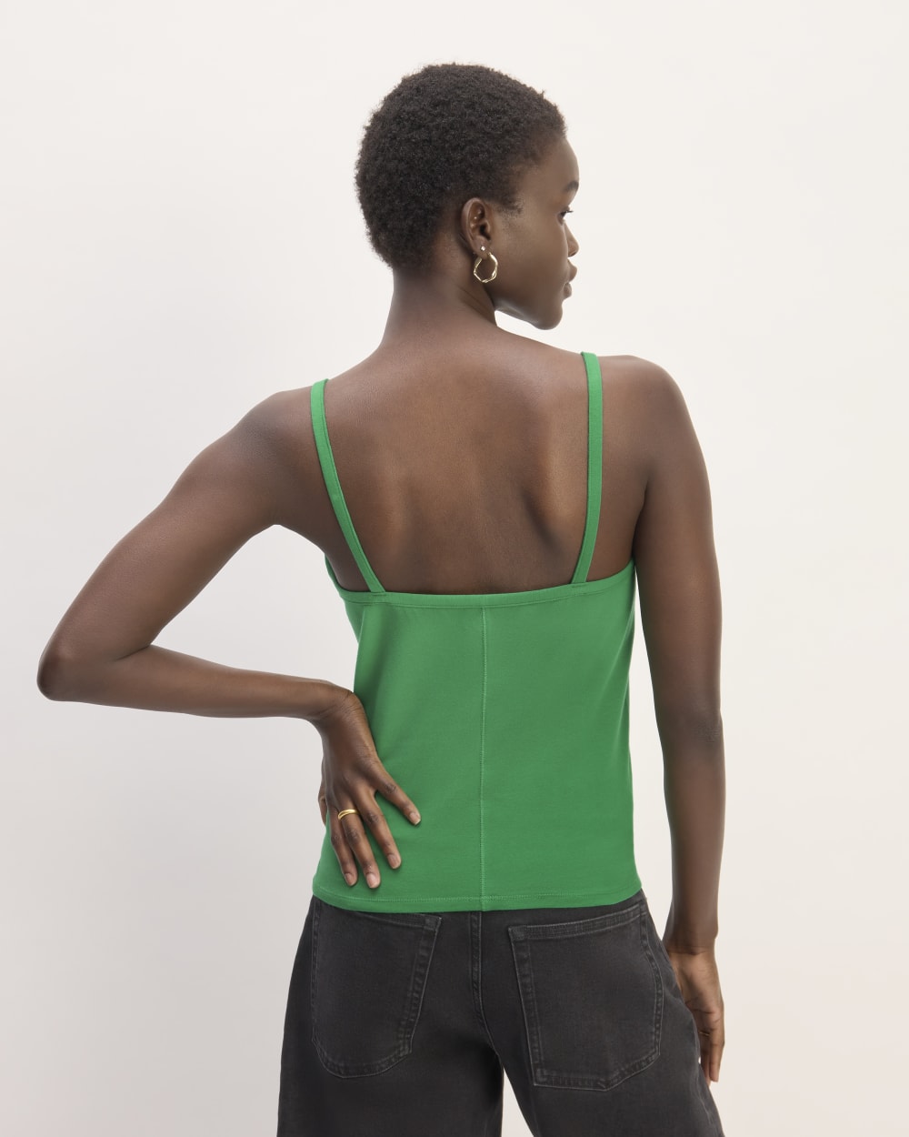 The Supima® Form Spaghetti Strap Cami | Grass Green