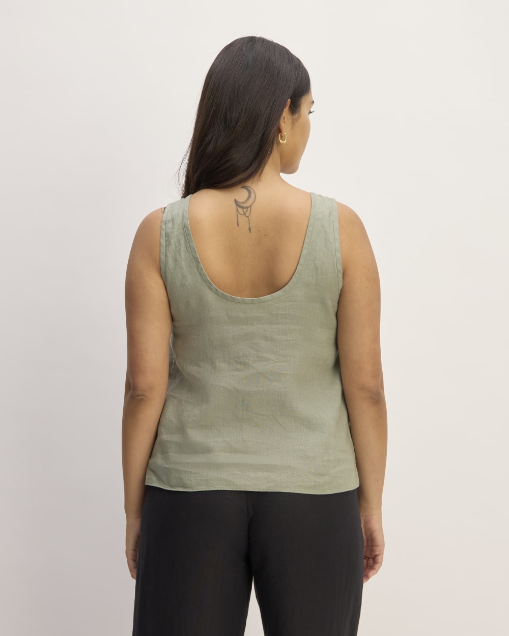The Scoop Tank in Linen | Sage Green