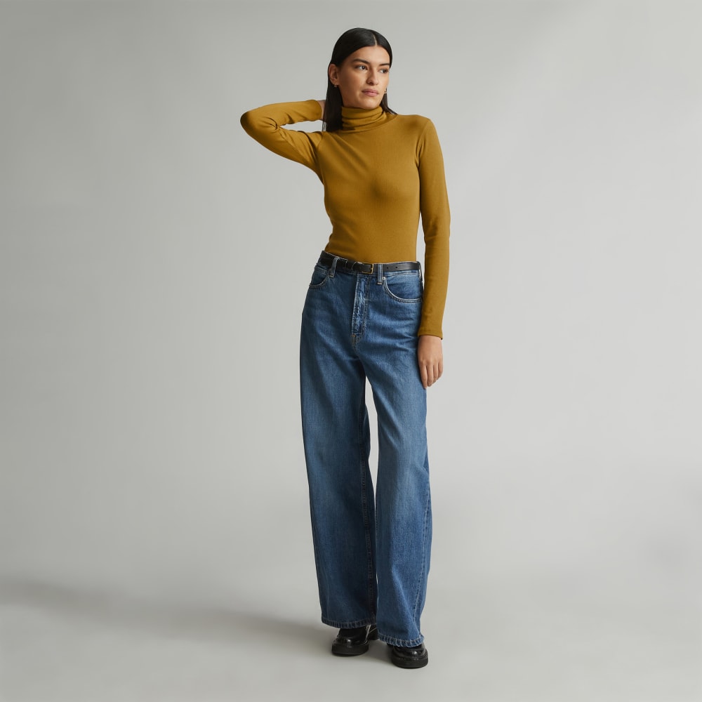 The Luxe Micro-Rib Turtleneck | Tapenade