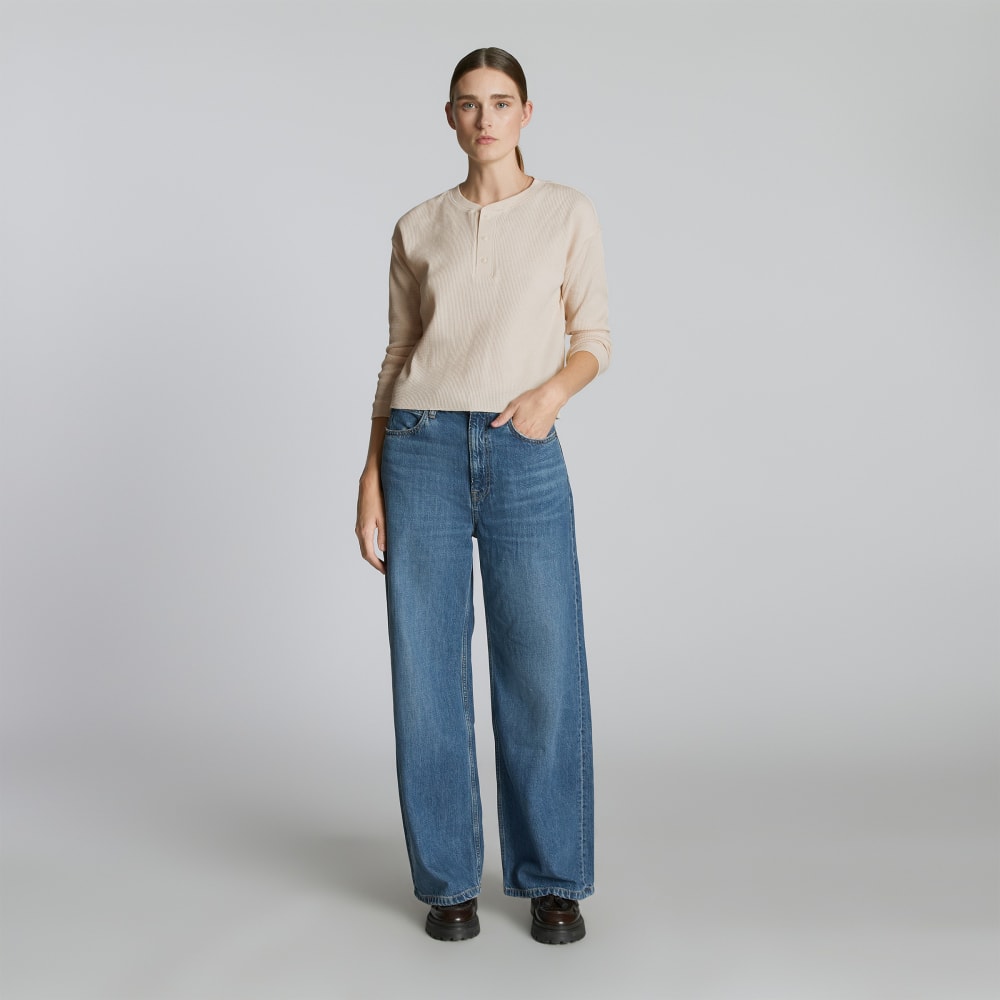 The Organic Cotton Waffle Henley | Brazilian Sand