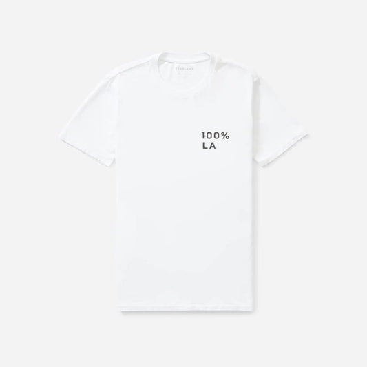 The 100% LA Cotton Box-Cut Tee | White / Black