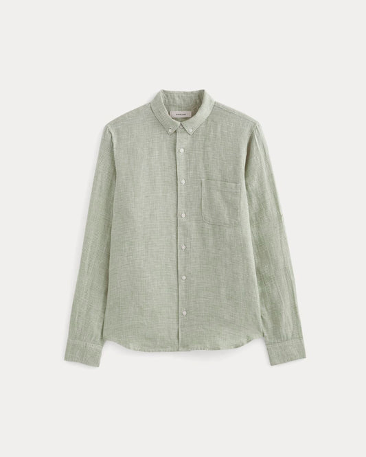 The Classic Shirt in Linen | Elm Gingham