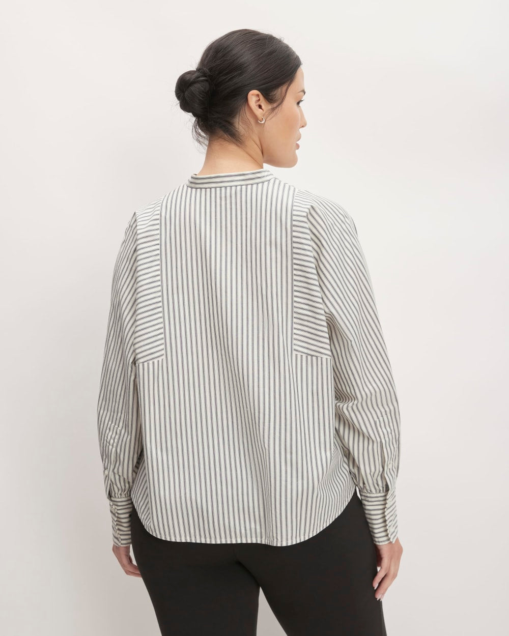 The Oversized Raglan Shirt | Bone / Navy