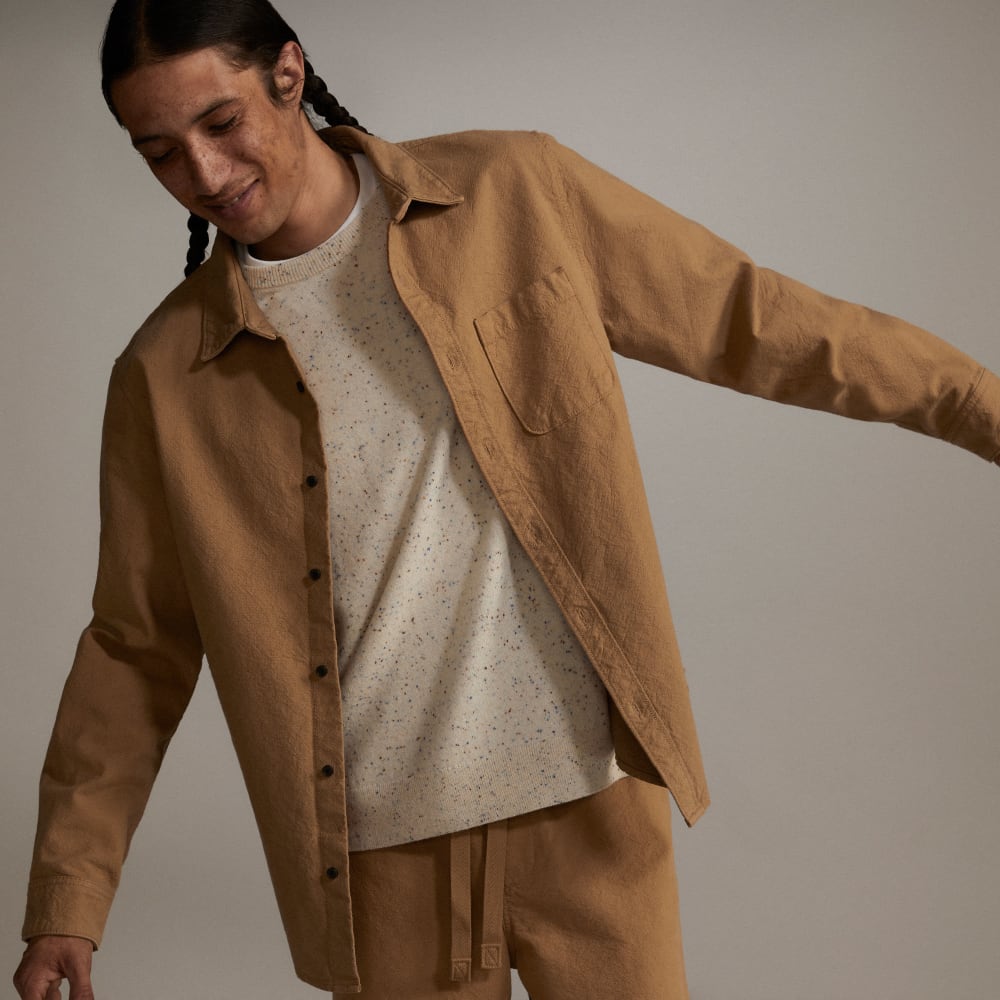 The Canvas Organic Cotton Overshirt | Cappuccino