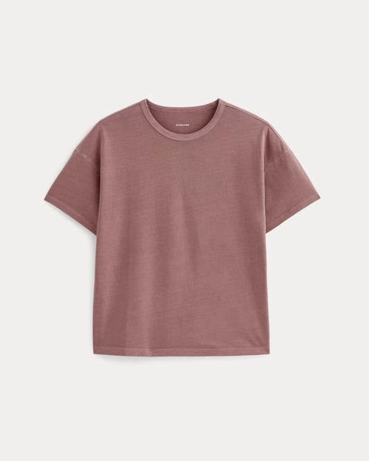 The Boyfriend Tee in Essential Cotton | Brown Garment Dye