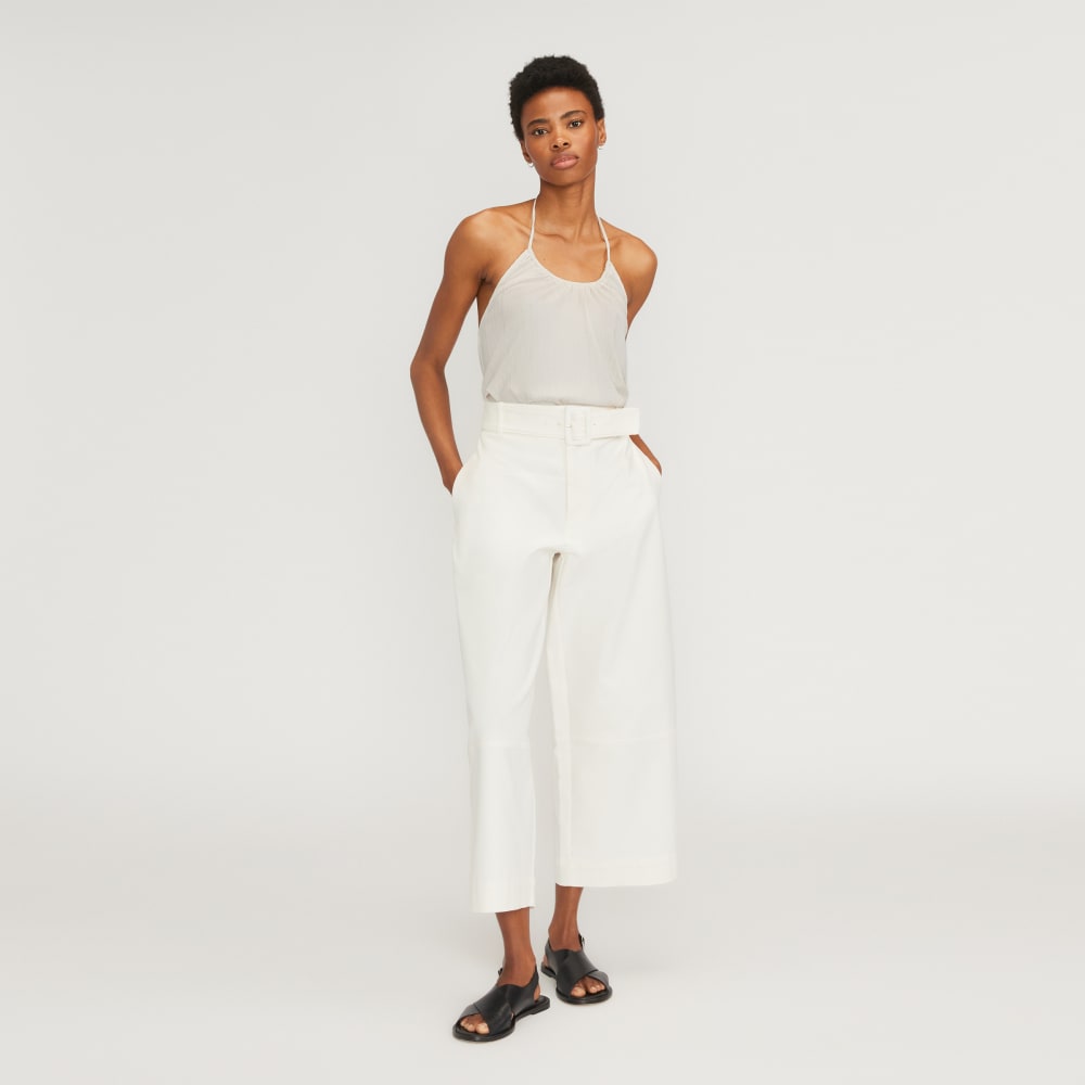 The Rib Soft Knit Halter Top | Bone