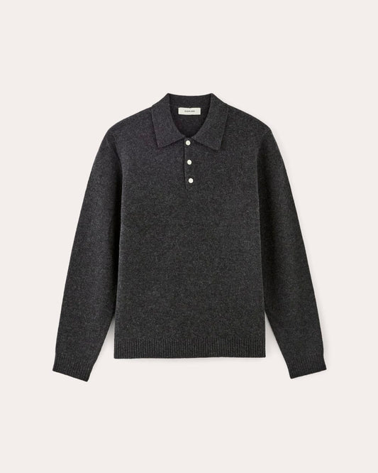 The Classic Polo in Luxe Merino | Charcoal