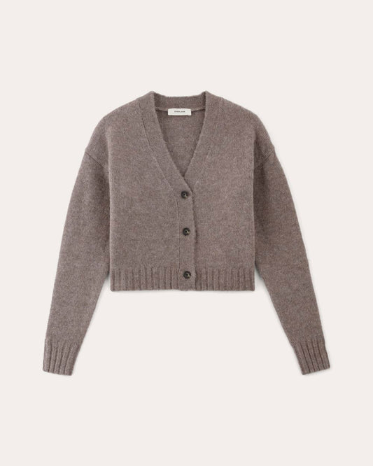The Boxy Cardigan in Alpaca | Taupe Melange