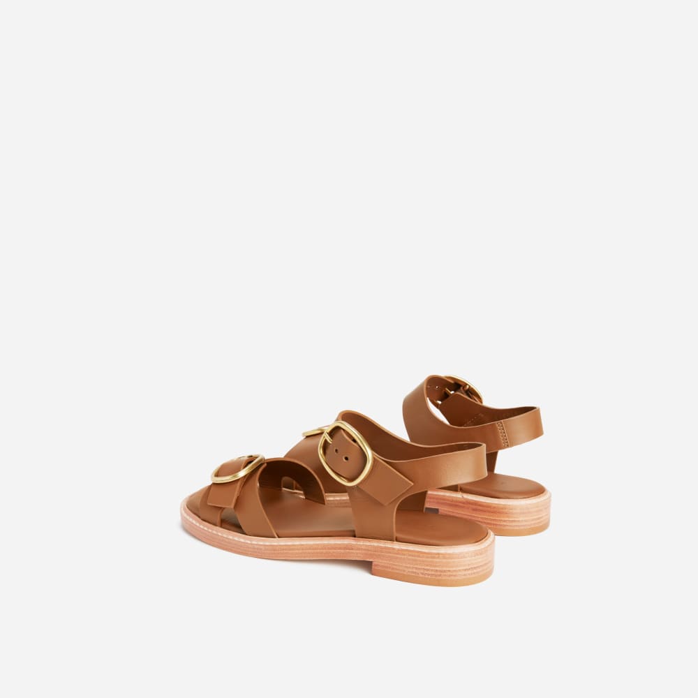 The Twin Buckle Sandal | Brown Sugar