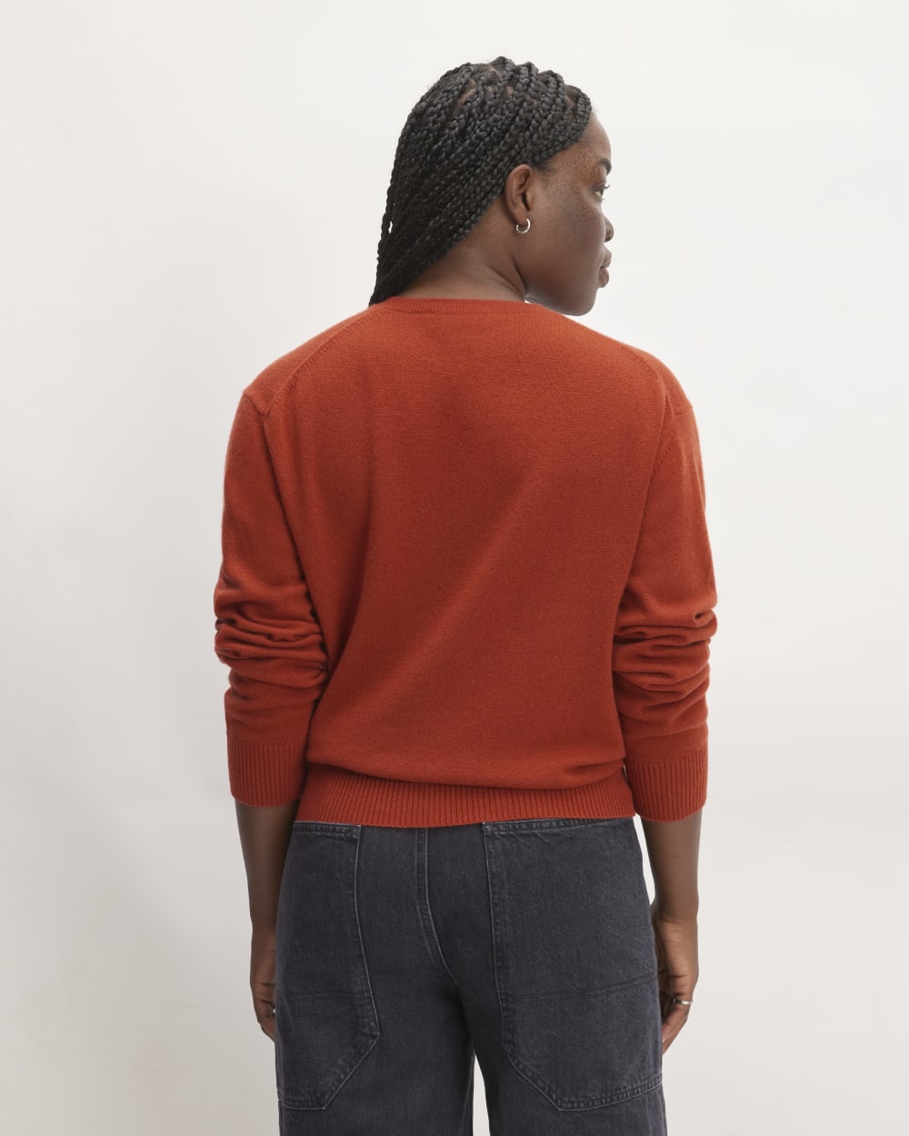 The Classic Crew in Cashmere | Rusted Red