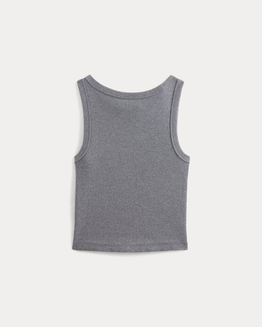 The Selfie Boatneck Tank | Mid Heather Grey