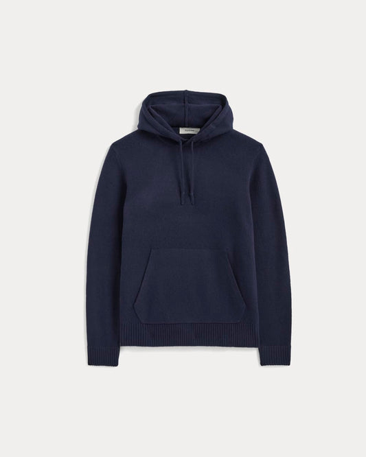 The Felted Merino Hoodie | Deep Navy