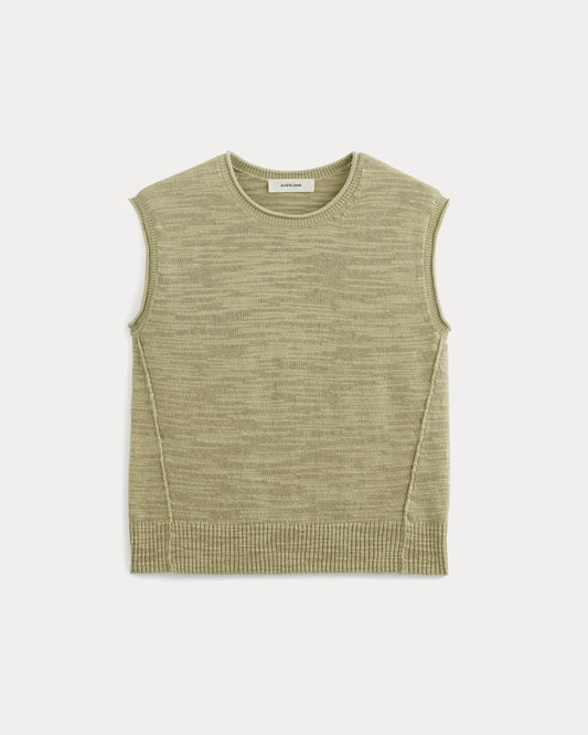 The Muscle Sweater in Cotton Linen | Eucalyptus