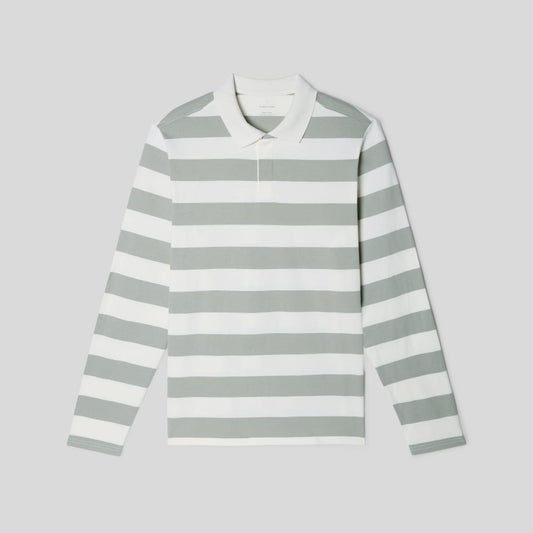 The Premium-Weight Rugby Shirt | Seagrass / Canvas Tan