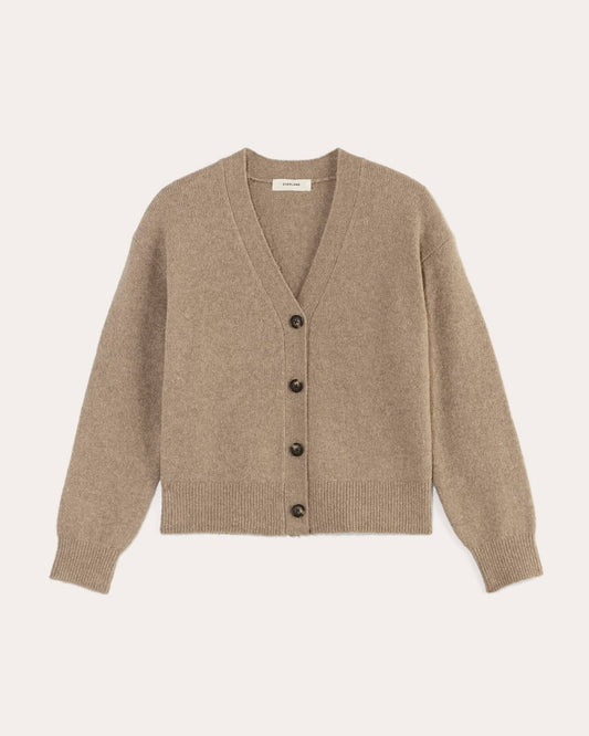 The Cocoon Cardigan in Plush Cotton | Heather Taupe