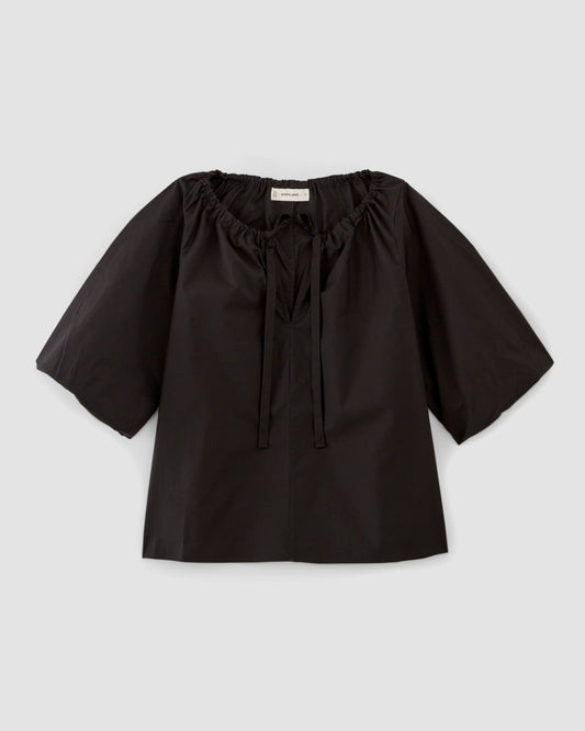 The Supima® Puff-Sleeve Top | Black