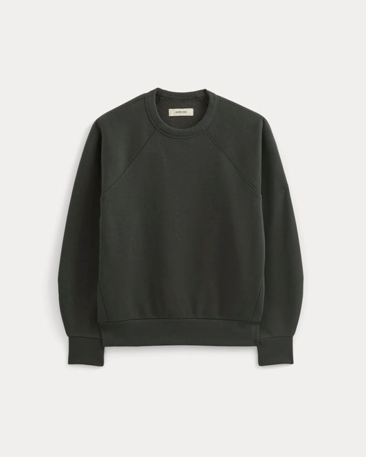 Luxe Fleece Raglan Crewneck | Washed Black