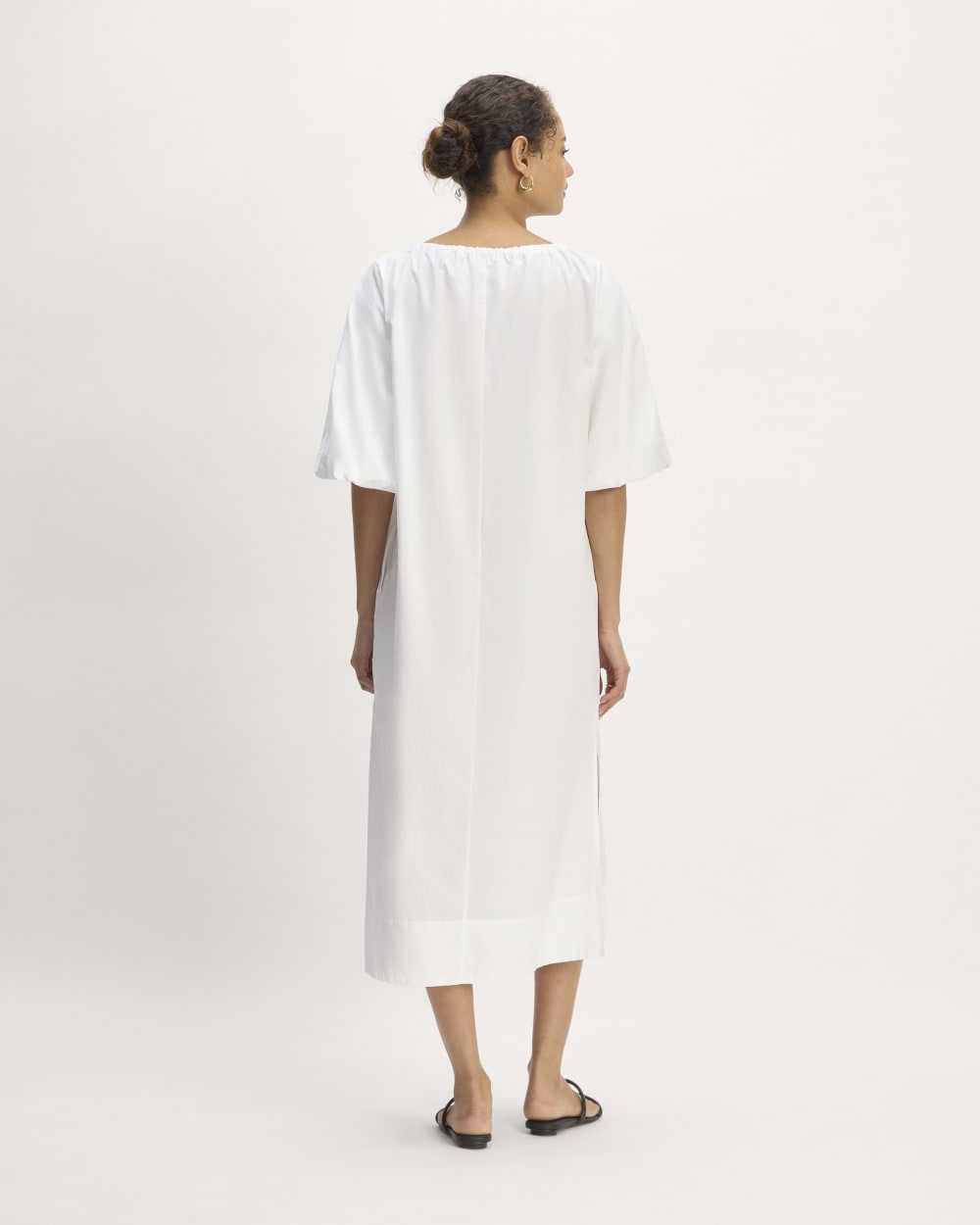 The Supima® Puff-Sleeve Dress | White