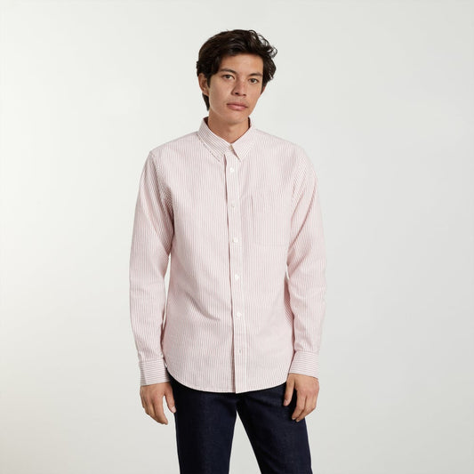 The Slim-Fit Japanese Oxford | Red / White | Regular