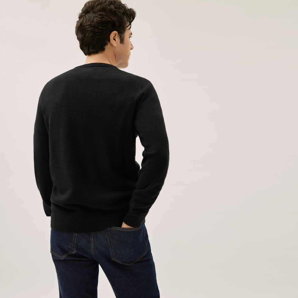 The Grade-A Cashmere Crew | Black
