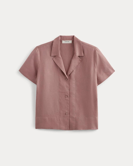The Notch Shirt in Linen | Rose Dusk