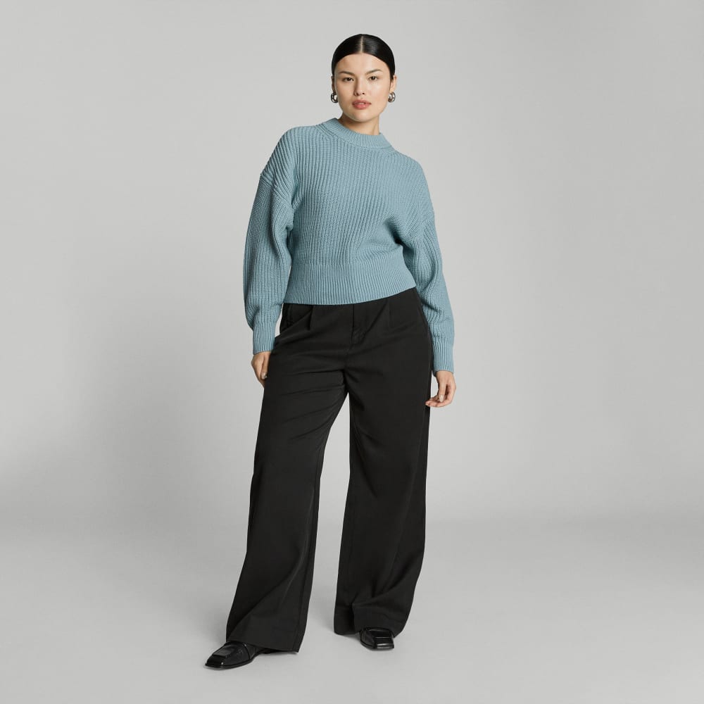 The Texture Cotton Crew | Blue Shadow