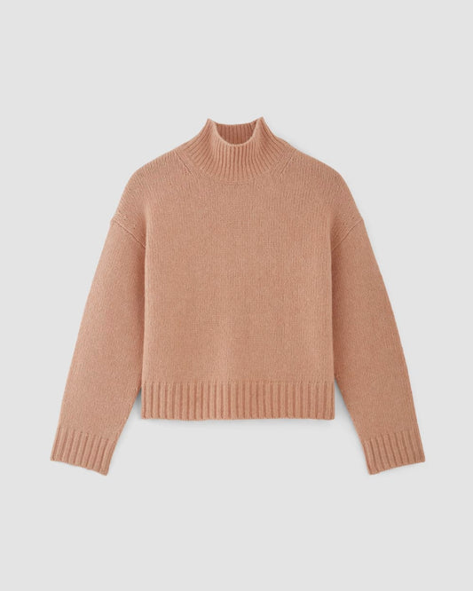 The Cloud Oversized Turtleneck | Blush Pink