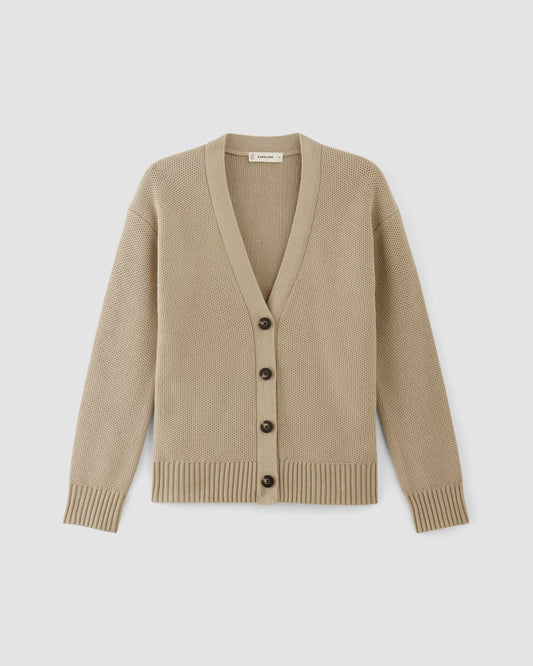 The Cotton Honeycomb Cardigan | Trench Coat Khaki