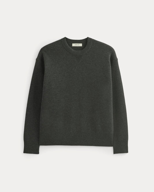 Luxe Merino Double-Knit Sweater | Heather Charcoal
