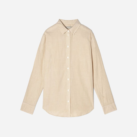 The Must-Have Shirt in Silky Cotton | Golden Palm / White